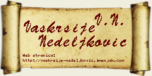 Vaskrsije Nedeljković vizit kartica